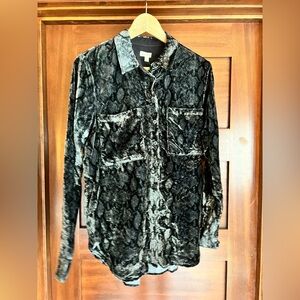 The Hadley Relaxed Buttondown Shirt by Pilcro: Velvet Edition